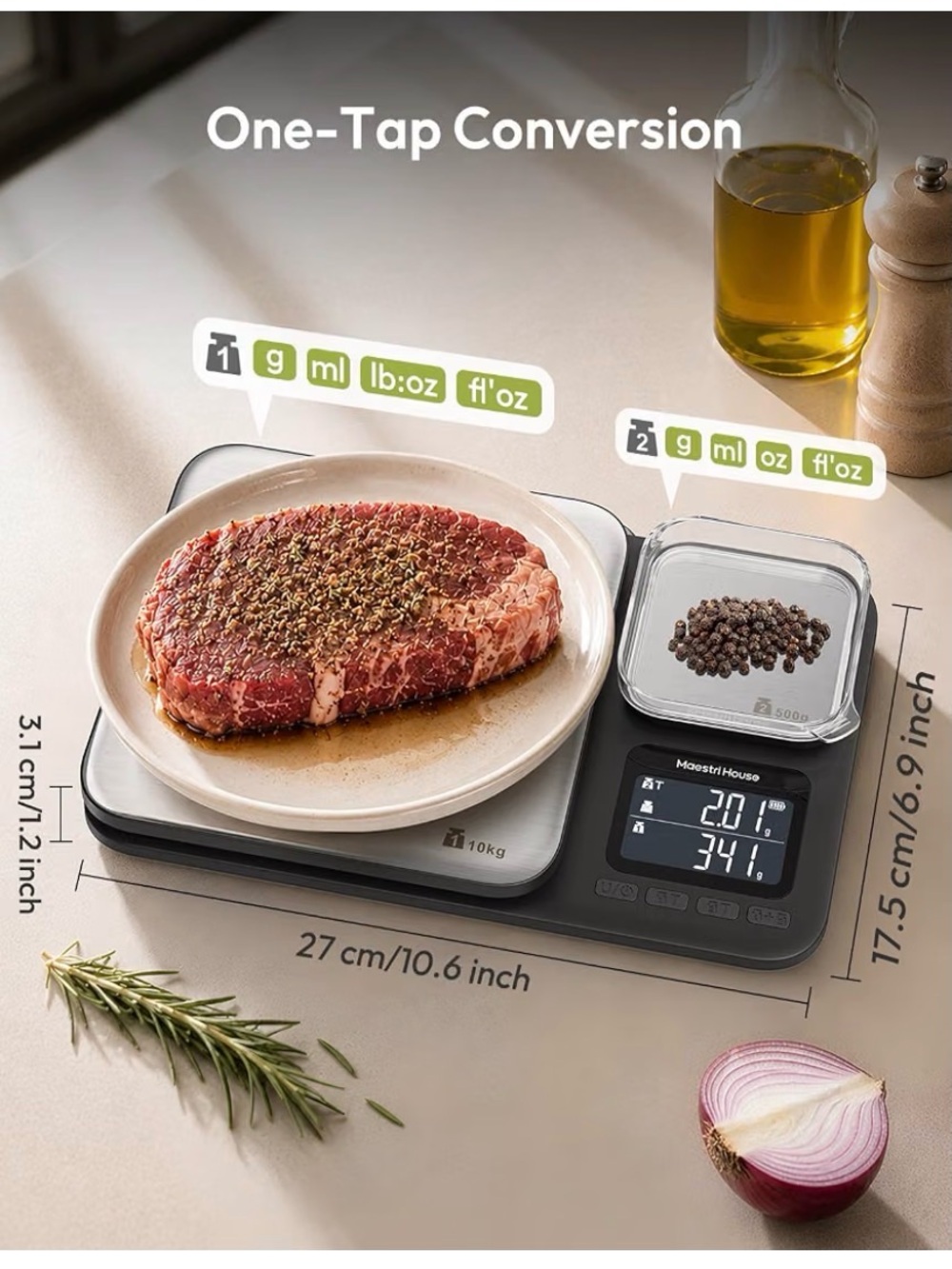 FS03 Digital Kitchen Scale (NIB) - Picture 11 of 15